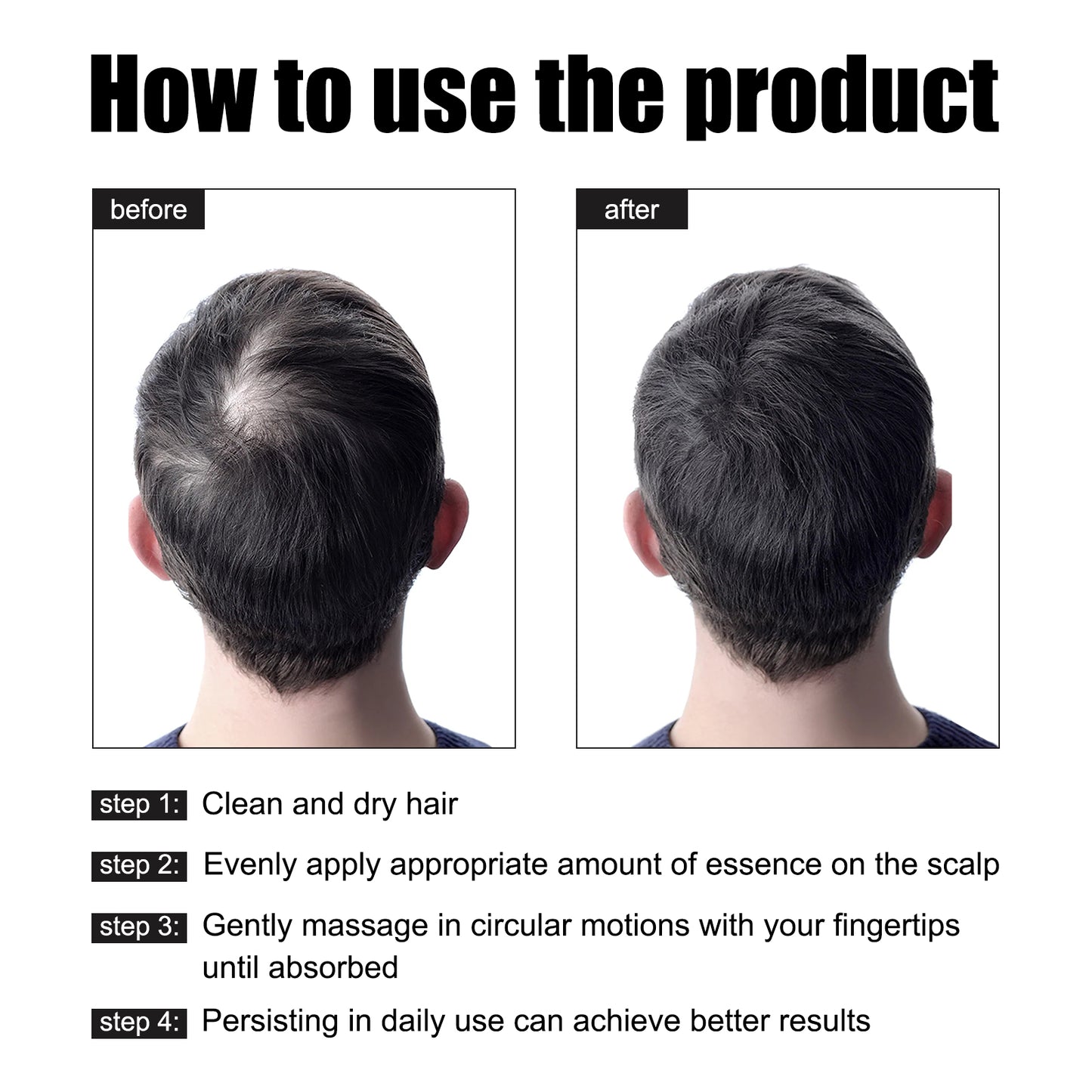GDBadais Men's Dense Hair Essence, Strengthening Nourishing Solid Hair Care Solution