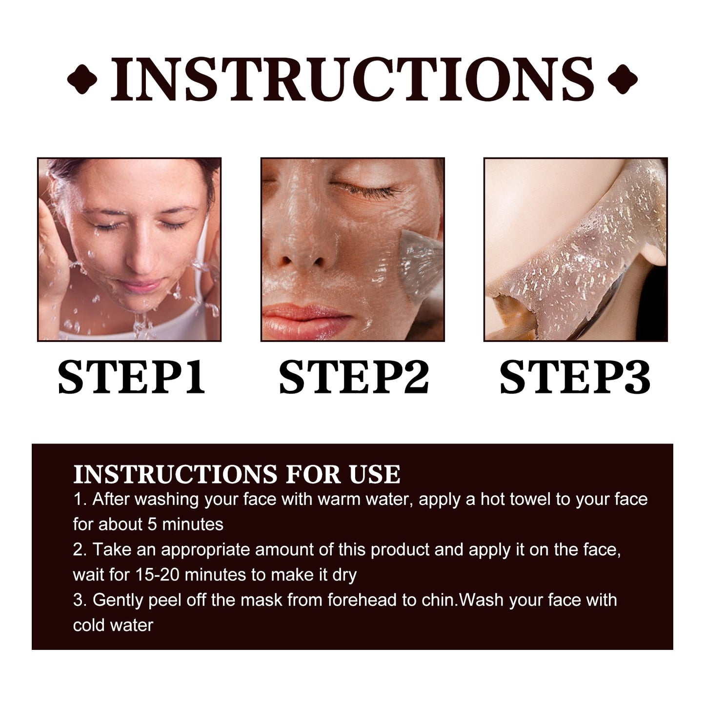 GDBadais Black Tea Mask Clean Pores Delicate Pores Brightening Skin Tender Skin Mask