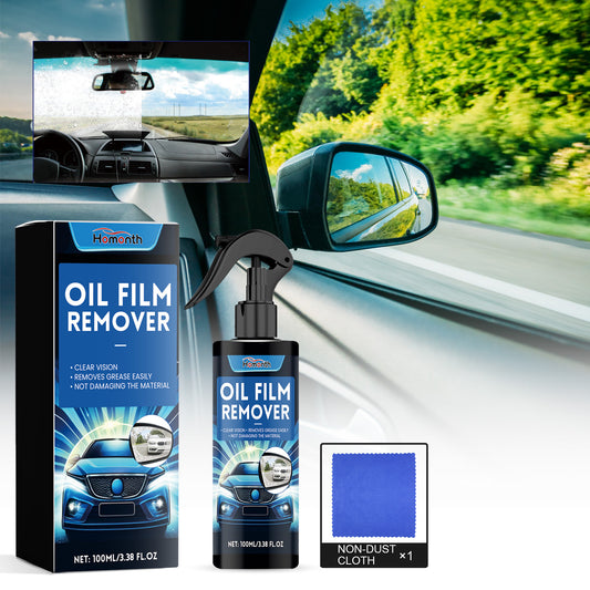 GDBadais Windshield Oil Film Cleaner, Car Windshield Dust Stains Oil Film Clean Liquid