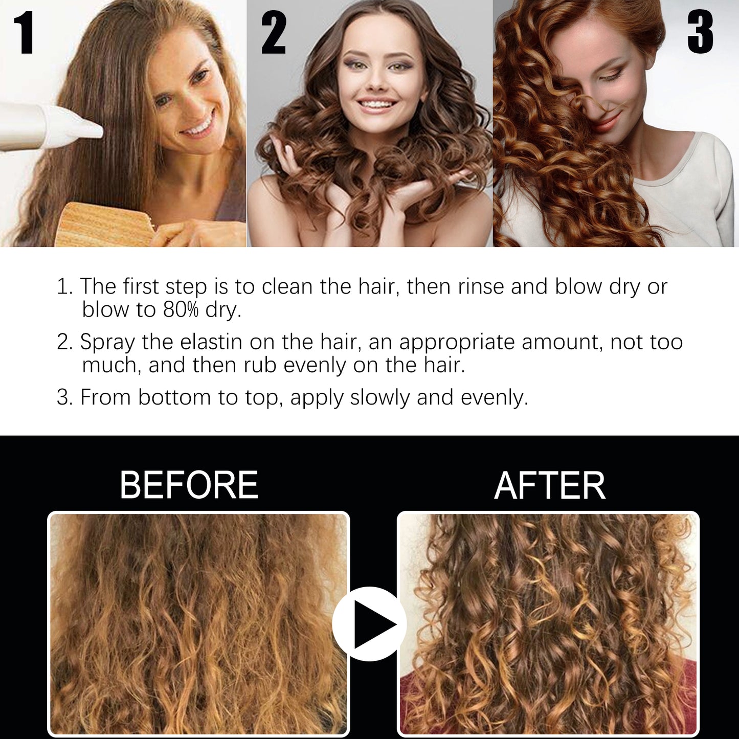 GDBadais Fluffy Volumizing Hair Spray, Long-Lasting Hair Styling Gel With Moisturizing Fragrance