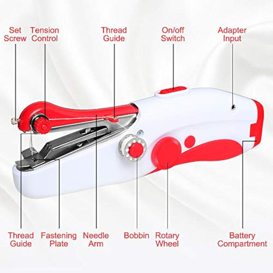 Handheld Sewing Machine, Quick Sew Mini Portable Electric Sewing Machine, Easy To Use For Adults Sewing Clothes, DIY, Family Travel