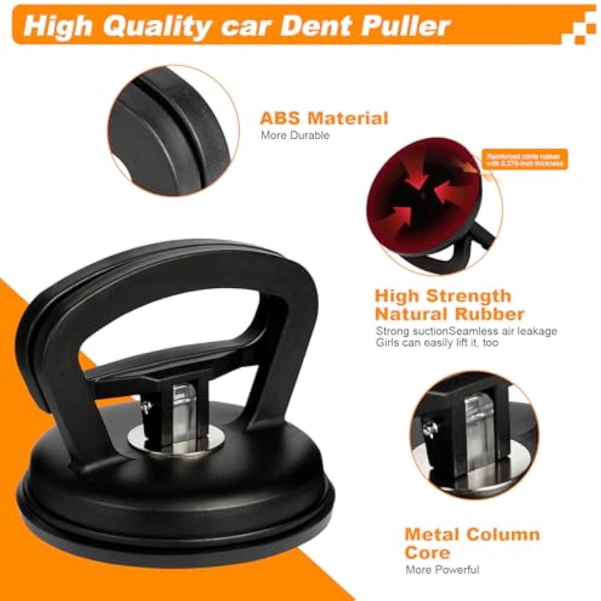 Dent Puller, Car Dent Puller 3 Pack, Suction Cup Dent Removal Kit for Paintless Dent Repair - Auto Body Repair Tool for Dents, Doors, Objects Moving