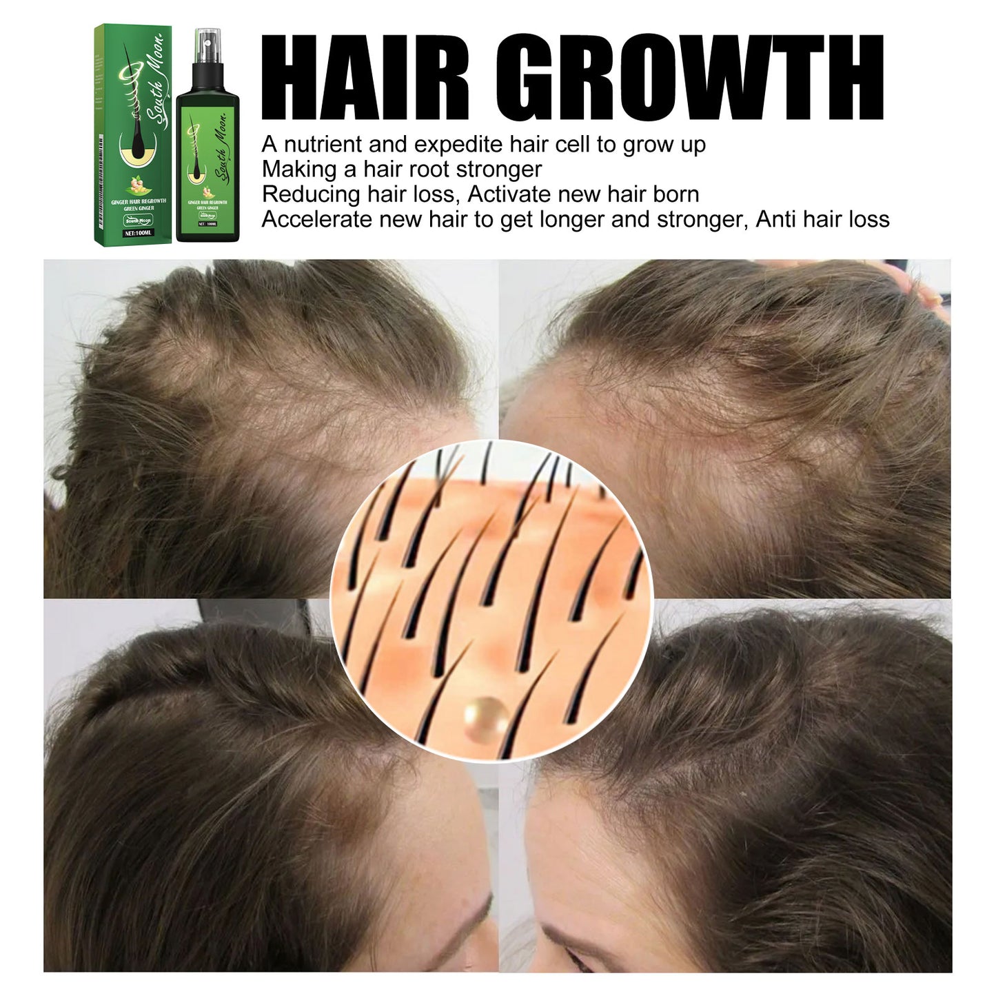 GDBadais Hair Care Spray Nourishing And Nourishing Hair Massage Repair Hair And Scalp Care Solution