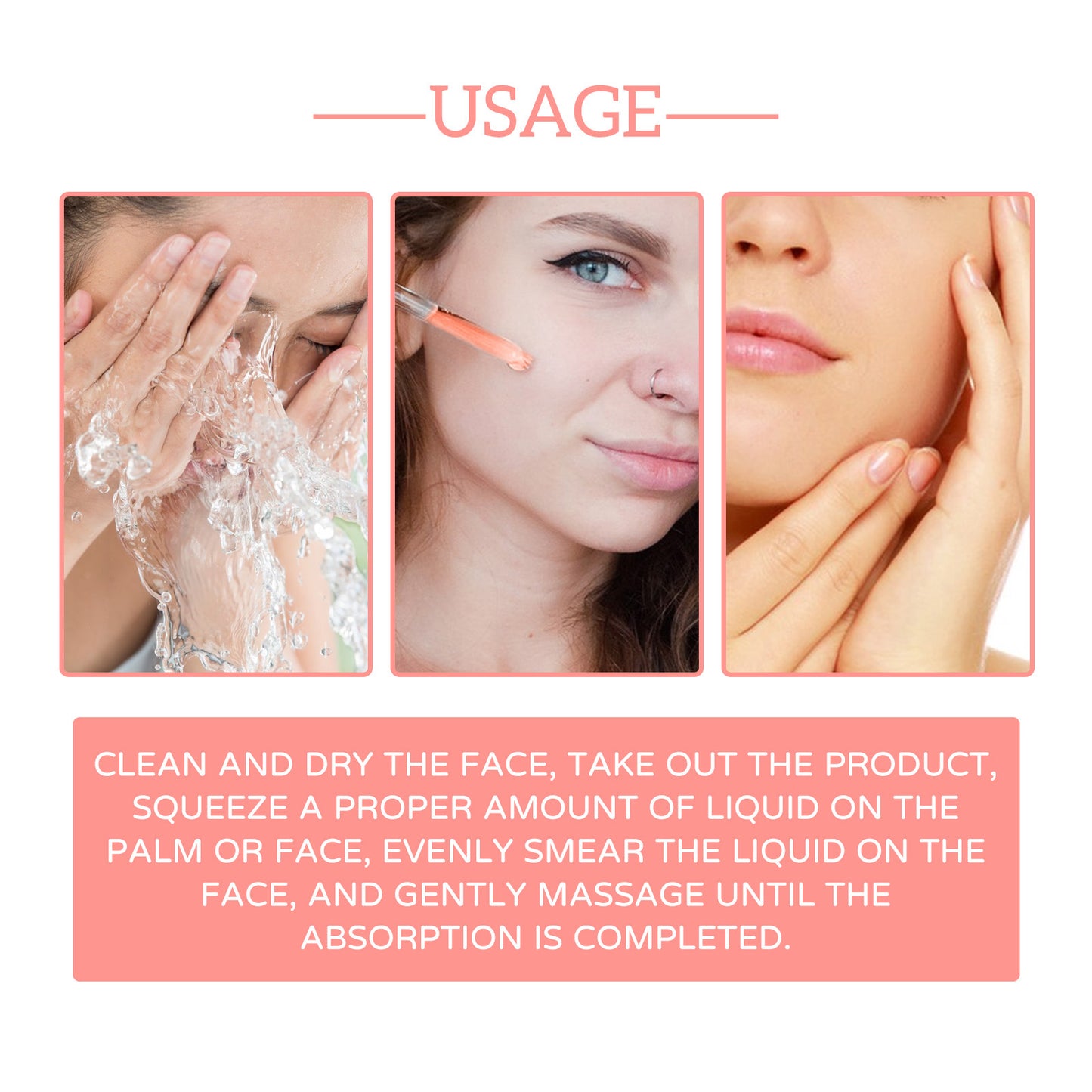 GDBadais 5 in 1 Face Serum, Moisturizes Skin Firming Lightening Acne Spots Beautiful Skin Serum