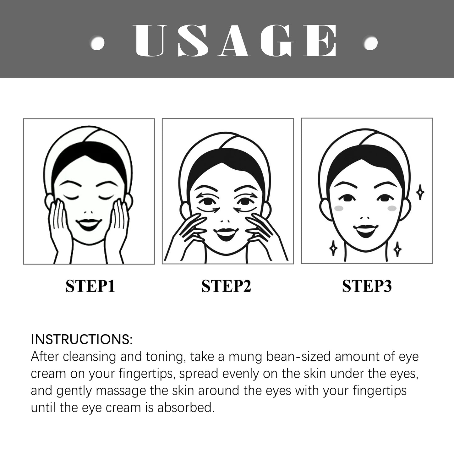 GDBadais Firming Eye Cream, Reduces Dark Circles, Hydrates, Anti-Wrinkles And Tightens Eye Skin Eye Cream