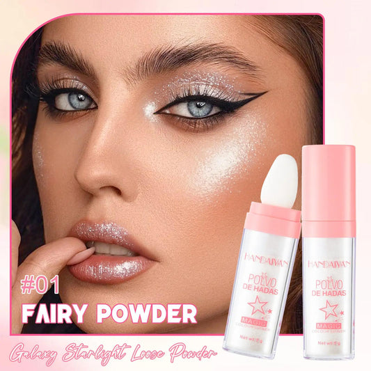 Fairy Shimmer Highlighter Powder - A shimmering spray for a sparkling face highlighter, perfect for parties or everyday makeup. Can also be used as a contour blush.