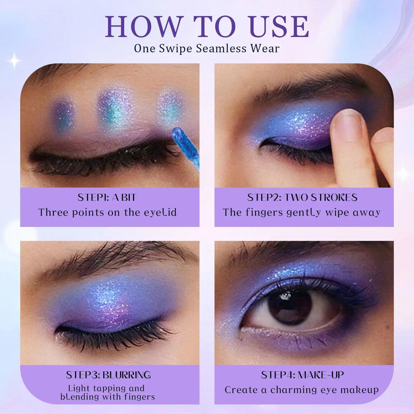 Chameleon Liquid Eyeshadow Set Metallic Holographic Glitter Multichrome Long-Lasting Shimmer Eye Makeup for Festival Rave COMET FEMBOT SCIENCEFAIR - Gift, Chunky