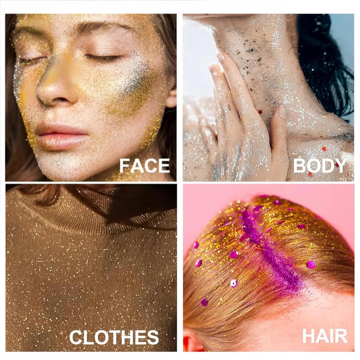HANDAIYAN Diamond Shimmer Highlighter Powder Spray - Waterproof, Smudge-Proof, Matte Finish, Long-Lasting, Fade-Resistant, Compact, Portable, for Body, Face, Hair, Clothes, High Gloss Glitter, Makeup Essential - Cosmetic