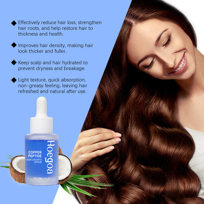 GDBadais Copper Peptide Hair Serum Nourishes Scalp, Nurses Roots, Restores Fluffy And Strong Hair