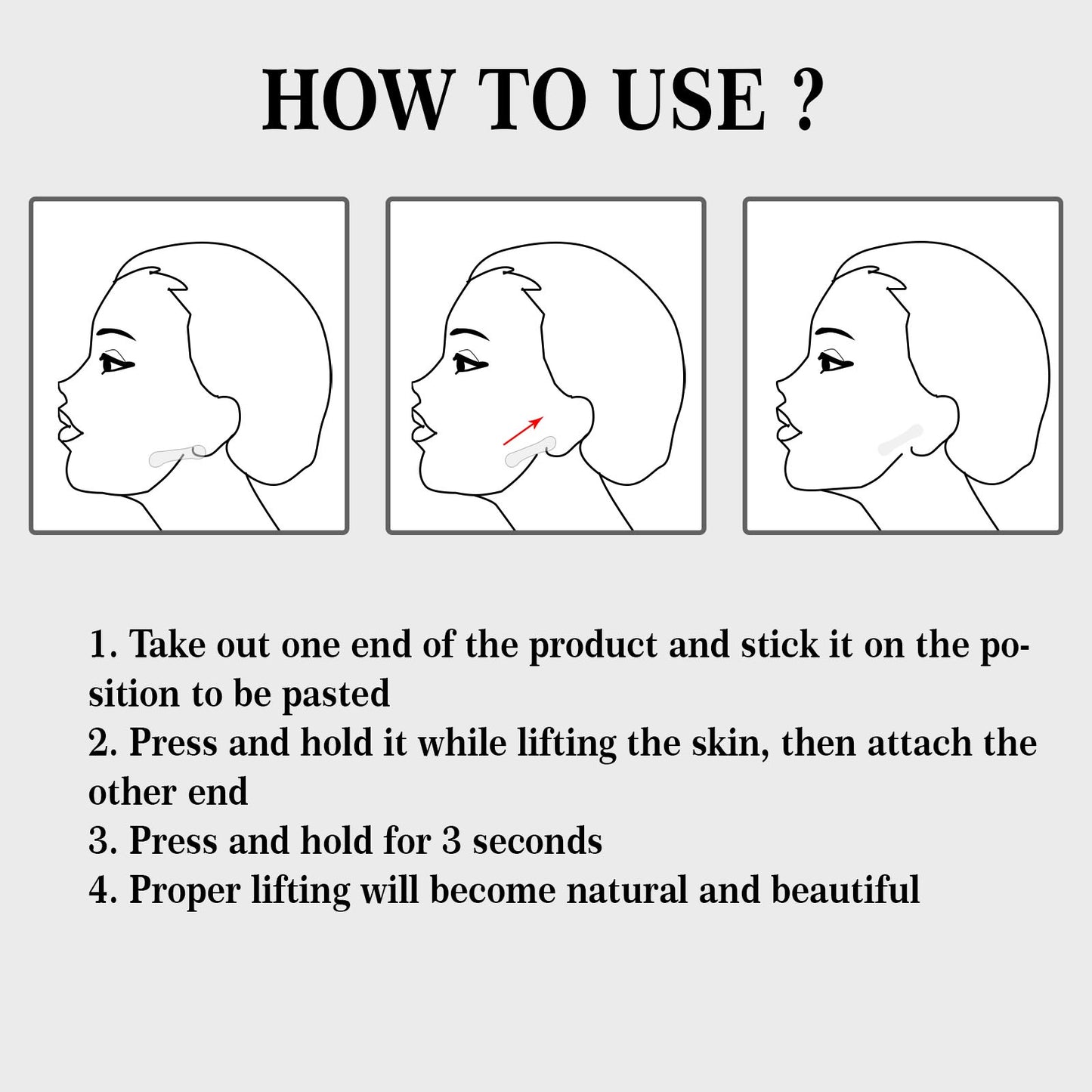 GDBadais Invisible Patch Face Lift Fade Fine Lines Tighten Lift Jaw Muscle Shaping Patch Shrink Patch