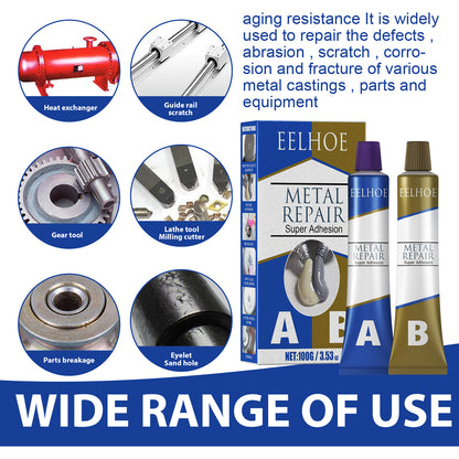 GDBadais AbCasting Adhesive High Temperature Resistant Welding Adhesive For Metal Castings Crack Repair Agent Leak-Blocking Waterproof Electric Welding