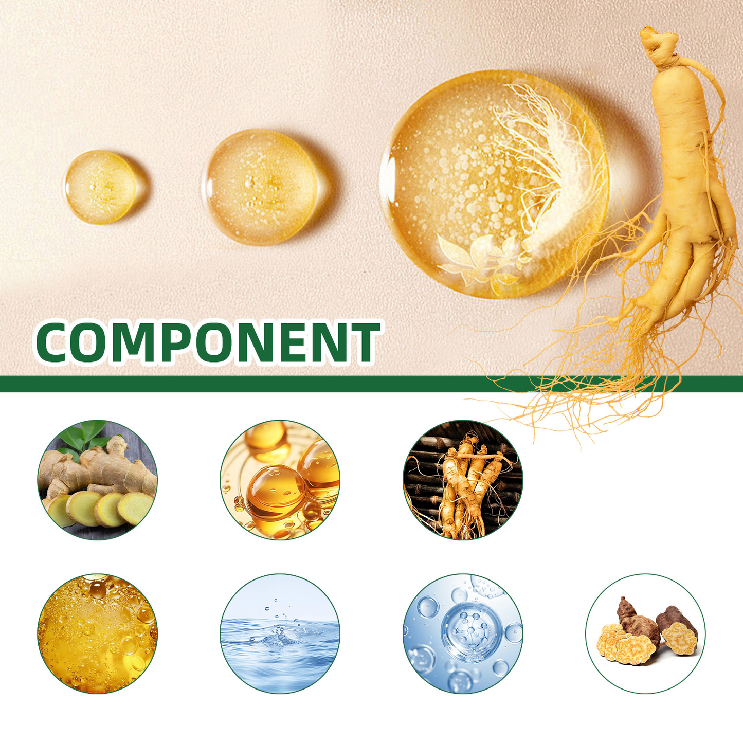 GDBadais Ginseng Hair Growth Liquid, Ginseng Essence Moisturizes Hair, Hair Prevents Loss And Care Hair Growth Spray