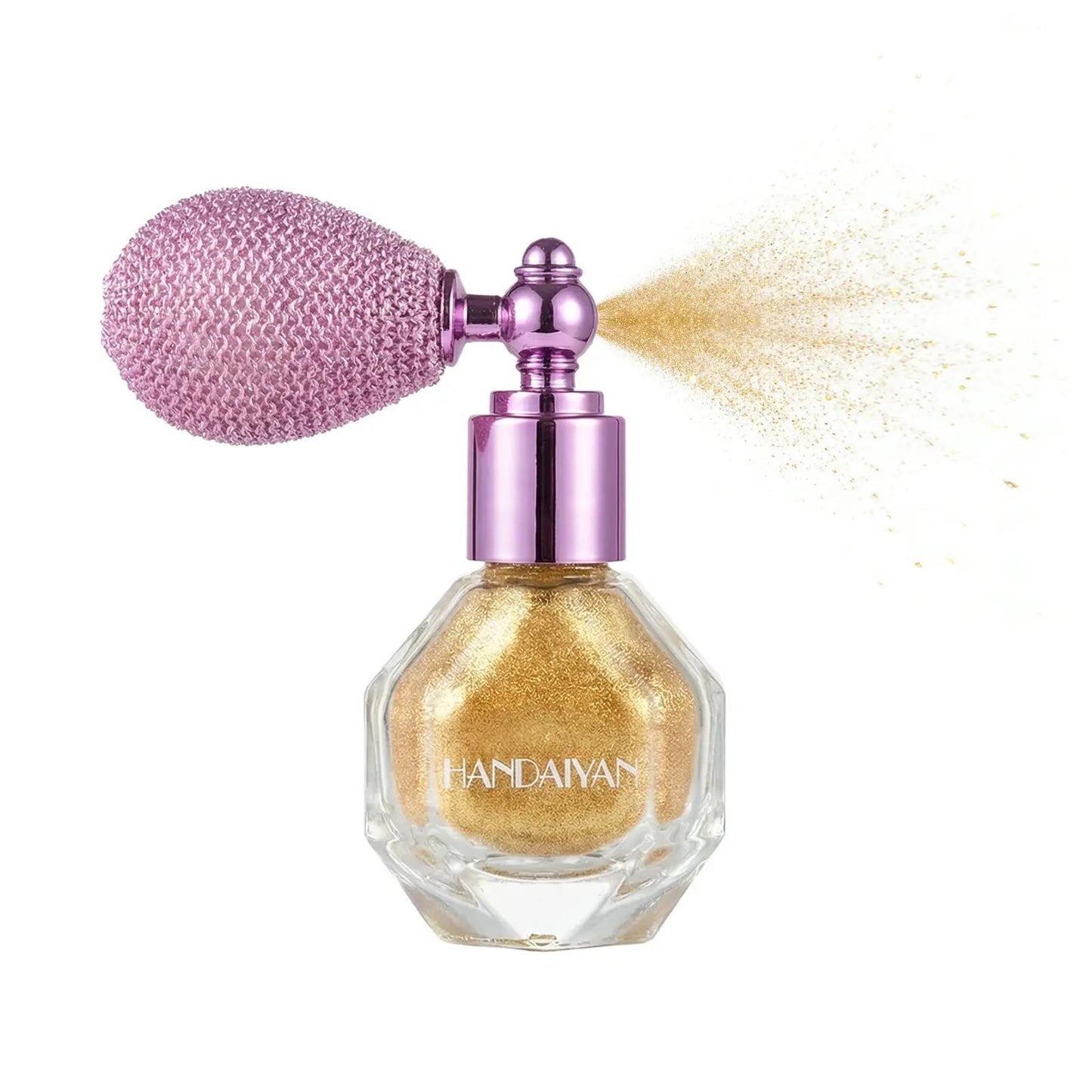 HANDAIYAN Star Mist Shimmer Highlighter Spray | Glitter Hair & Body Glitter Spray for Clothes, Sparkle Body Glitter Powder Makeup Gift for Girls Women