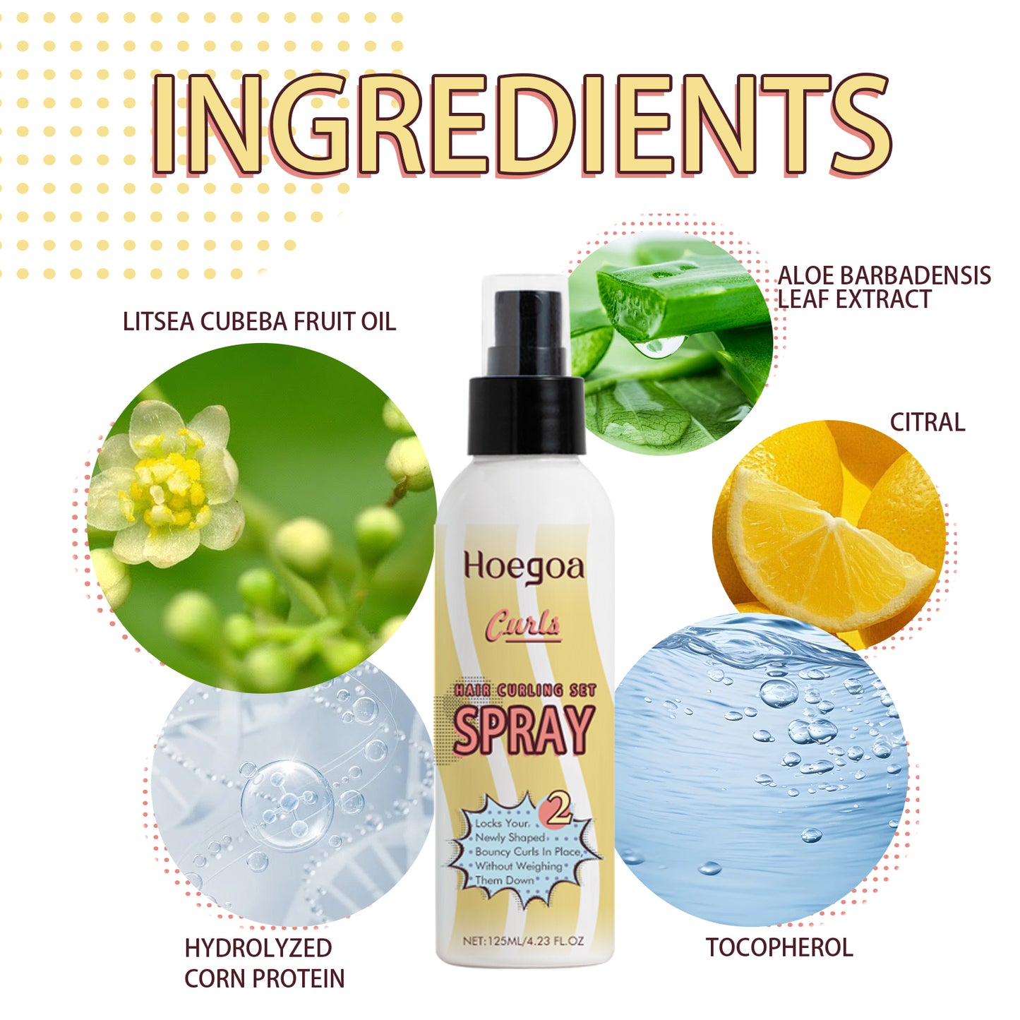 GDBadais Hair Curling Set, Moisturizing Curly Hair Styling Curly Styling Moisturizing Leave-In Hair Care