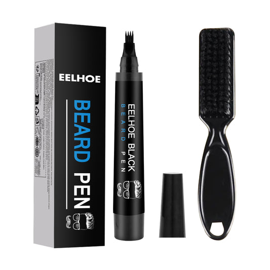 GDBadais Beard Refill Pen Kit Men's Beard Natural Waterproof Beard Pen Beard Tracing Pen