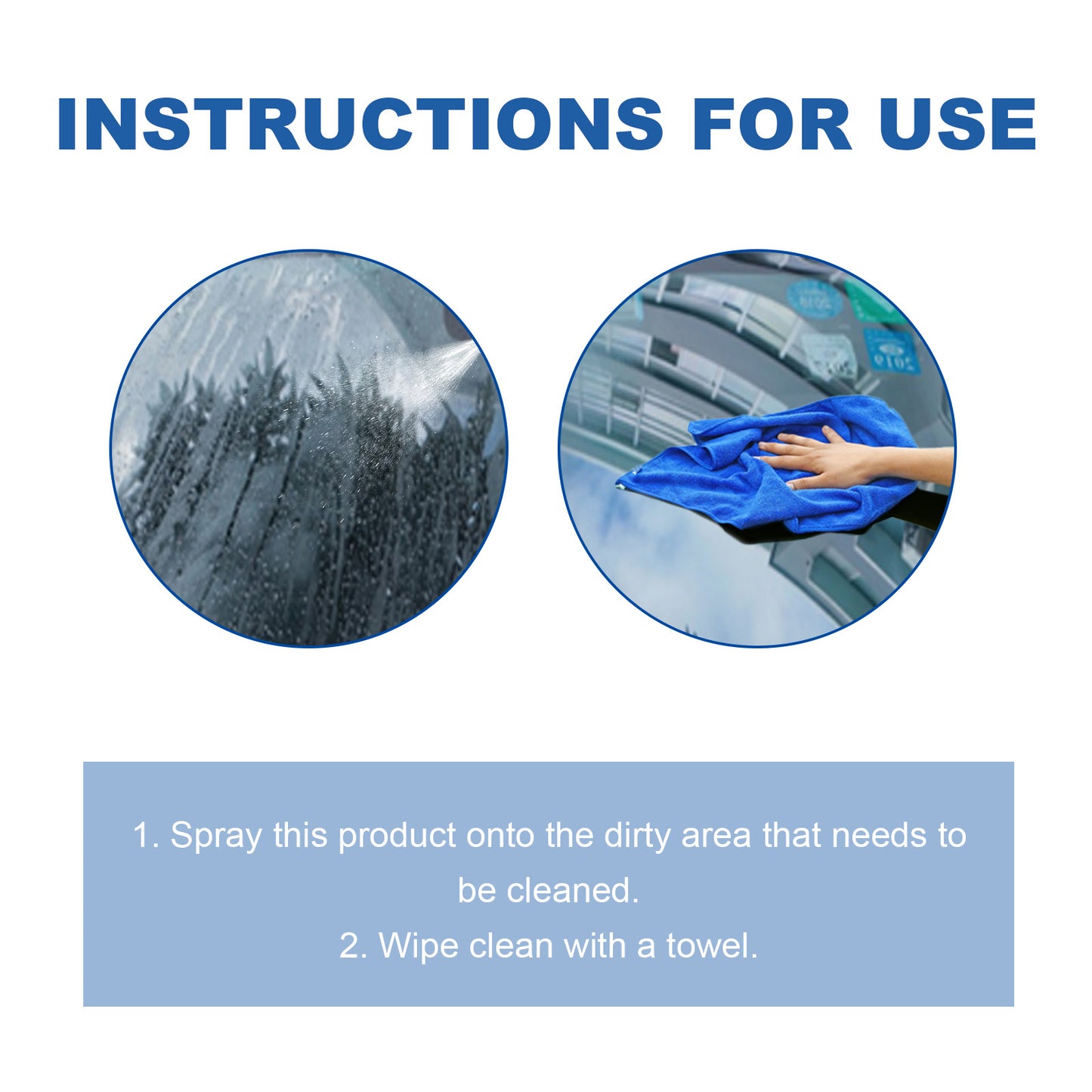 GDBadais Windshield Oil Film Cleaner, Car Windshield Dust Stains Oil Film Clean Liquid