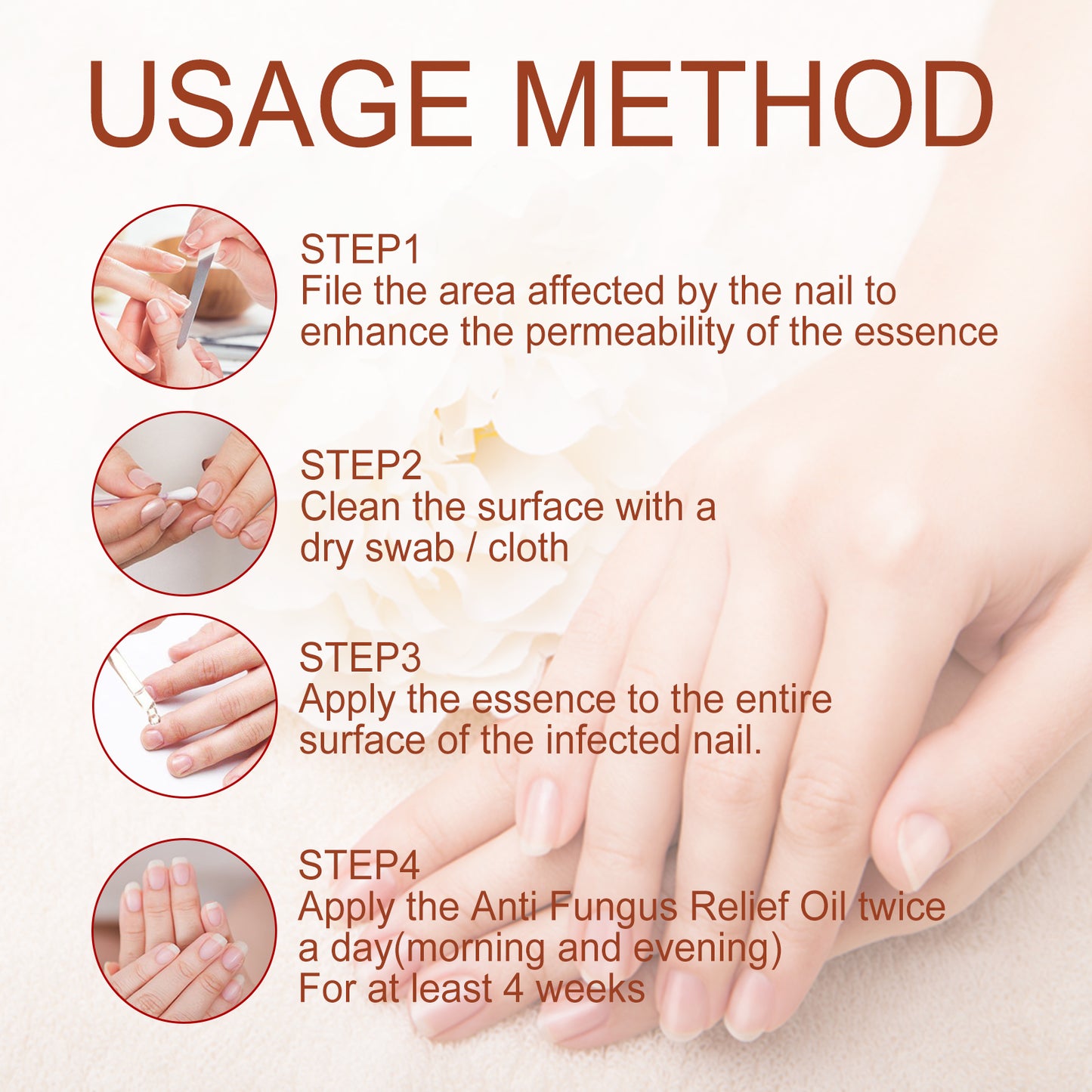 GDBadais 7 Day Nail Care Essence Grey Nail, Hand, Foot And Nail Nourishing Cleansing Essence