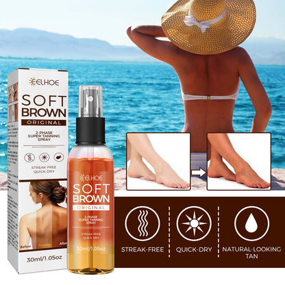 GDBadais Helps Tan Spray, Helps Black Refreshing Natural Bronzer Wheat Color Helps Tan Spray