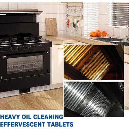 GDBadais Kitchen Oil Stain Cleaning Tablets Heavy Oil Dirt Stain Cleaning Effervescent Tablets Kitchen Range Hood Cooktop