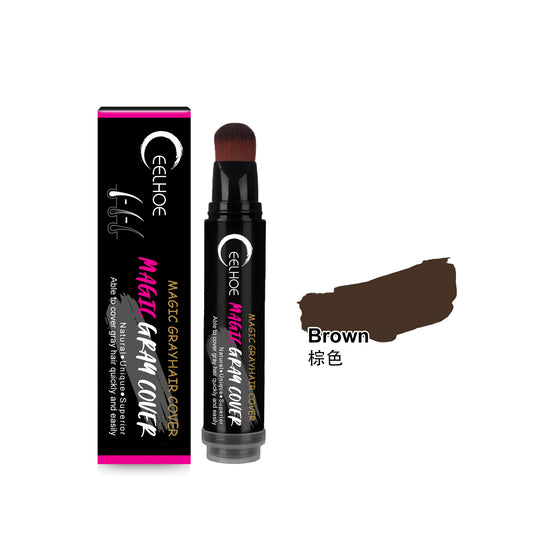 GDBadais Disposable Plant Hair Stick, Hair Without Damage Repair Color Black Brown Quick White Hair Cover Stick