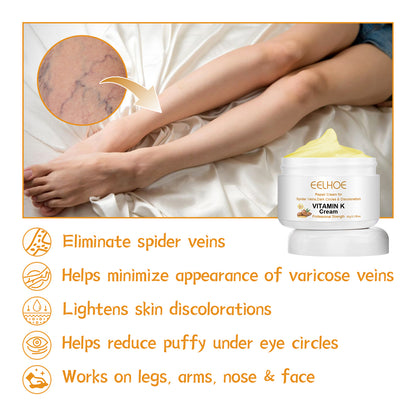GDBadais Vitamin K Cream Skin Care For Sore And Swollen Legs Earthworm Leg Vein Massage Cream