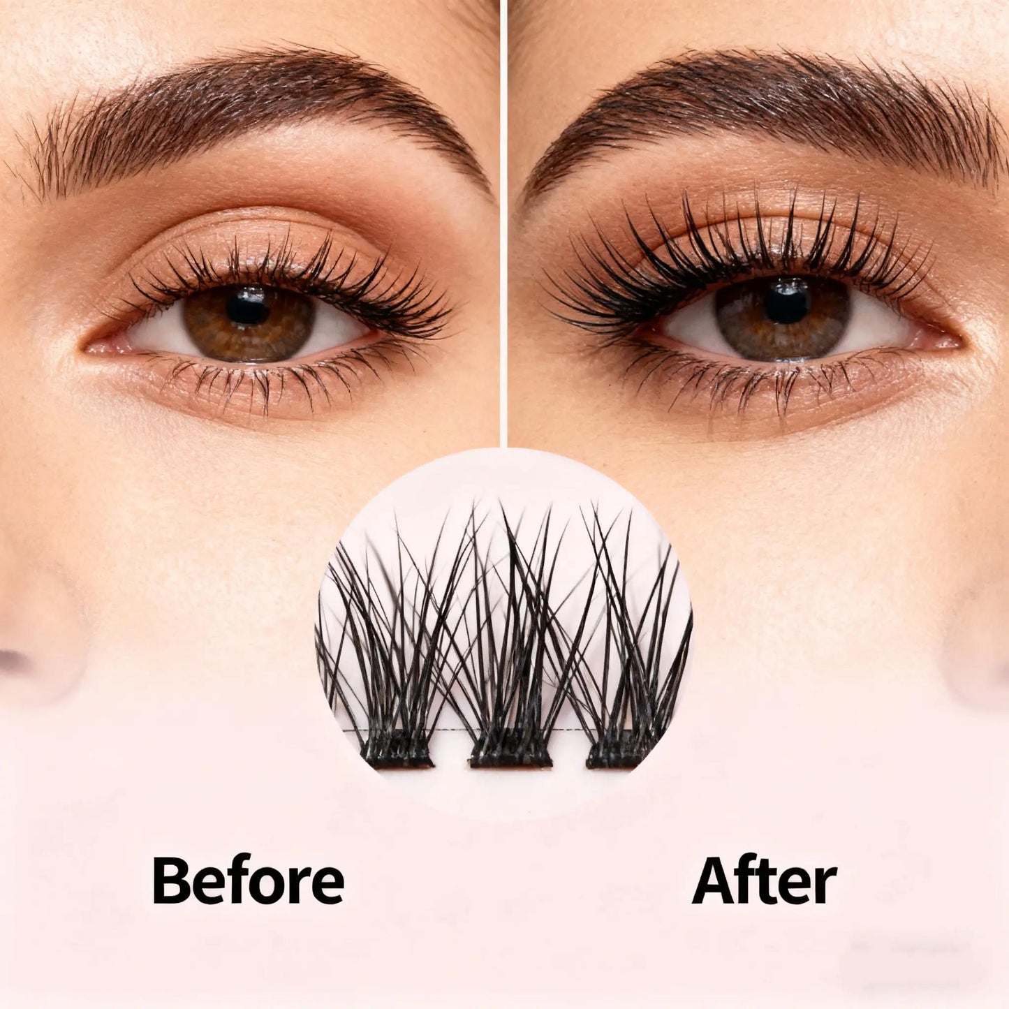SOSIAY CICI DIY Eyelash Extension Kit - 320-Cluster Grafting Toolset with 9-16mm 40D Clusters, Adhesive, Sealant, Remover, & Curler for Natural Long-Lasting Lashes at Home