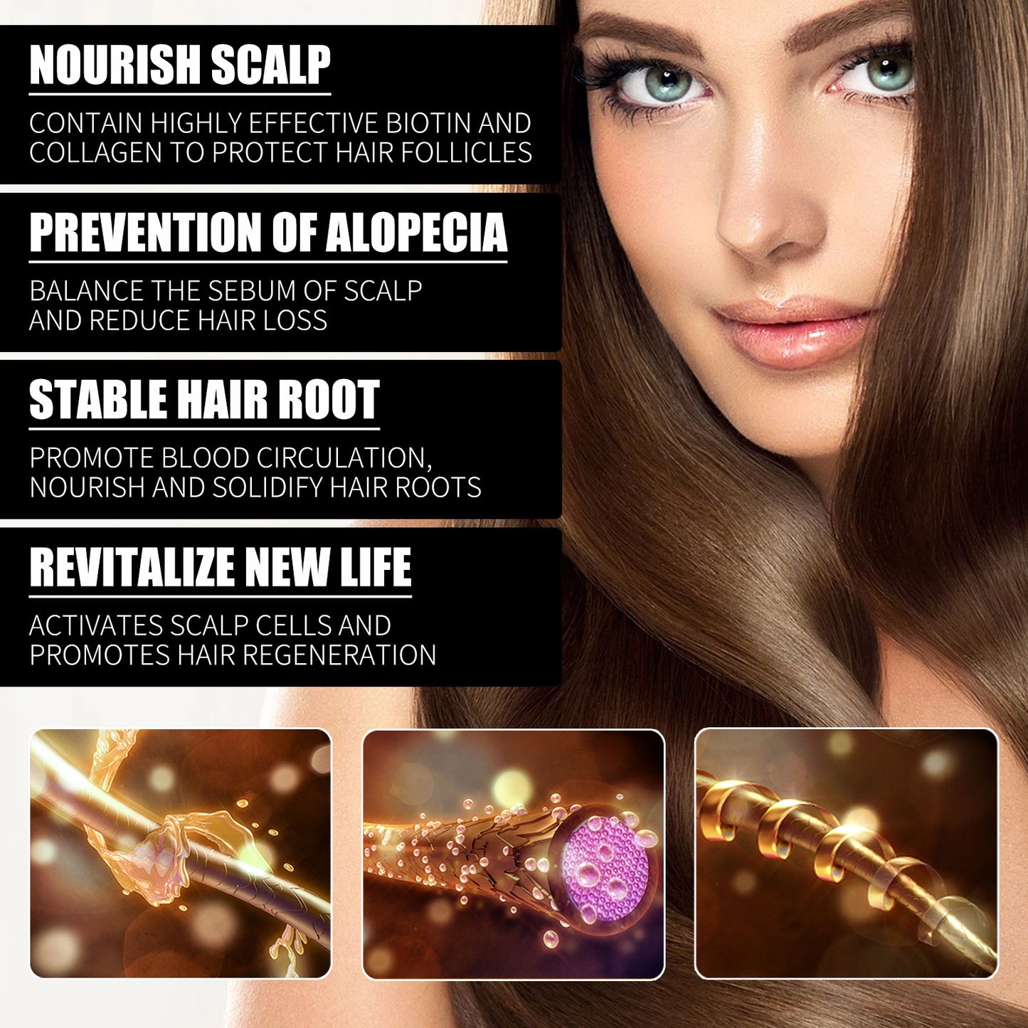 GDBadais Collagen B7 Vitamin Hair Care Essential Oil Nourishes Hair Gently And Softens Hair
