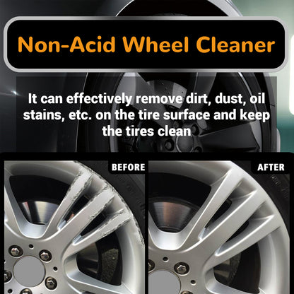 GDBadais Non-Acid Wheel Cleaner, Wheel Hub Renovation Cleaning And Polishing Maintenance Multi-Functional Cleaning Agent