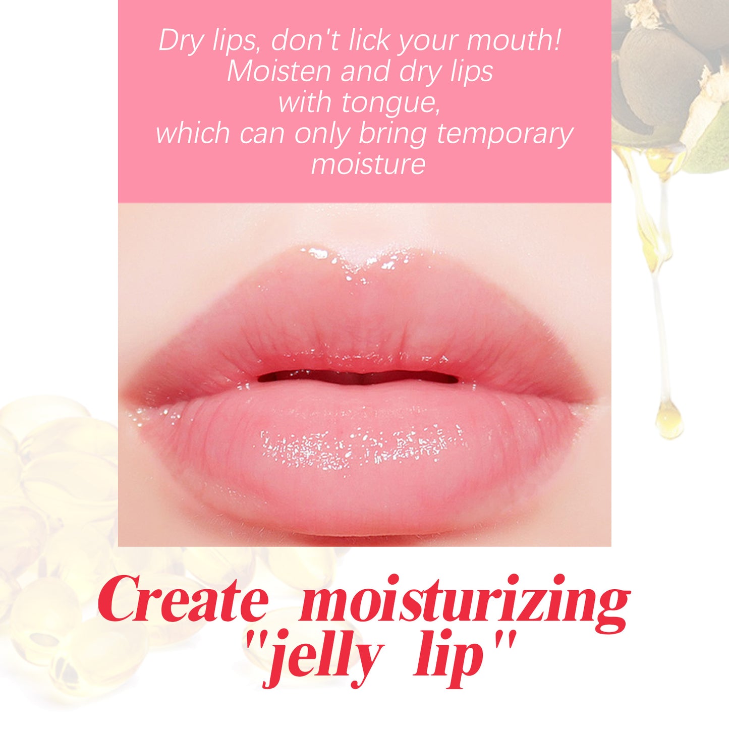 GDBadais Jelly Lip Mask Moisturizes, Hydrates, Reduces Lip Lines And Moisturizes Lip Skin