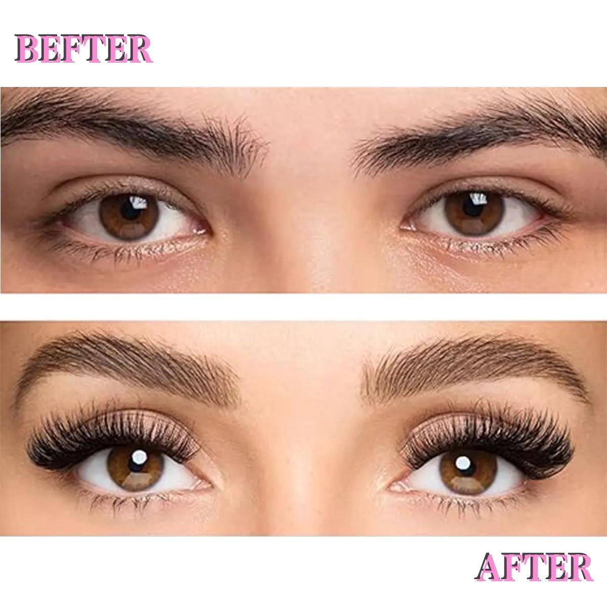 80D + 100D Voluminous Cluster False Eyelashes | Soft, Fine-Band Lash Clusters (Includes 2 Adhesives, Setting Solution, and Remover) — 280 Clusters, 10–18mm Mixed Lengths — Enables Easy DIY Lash Extensions at Home