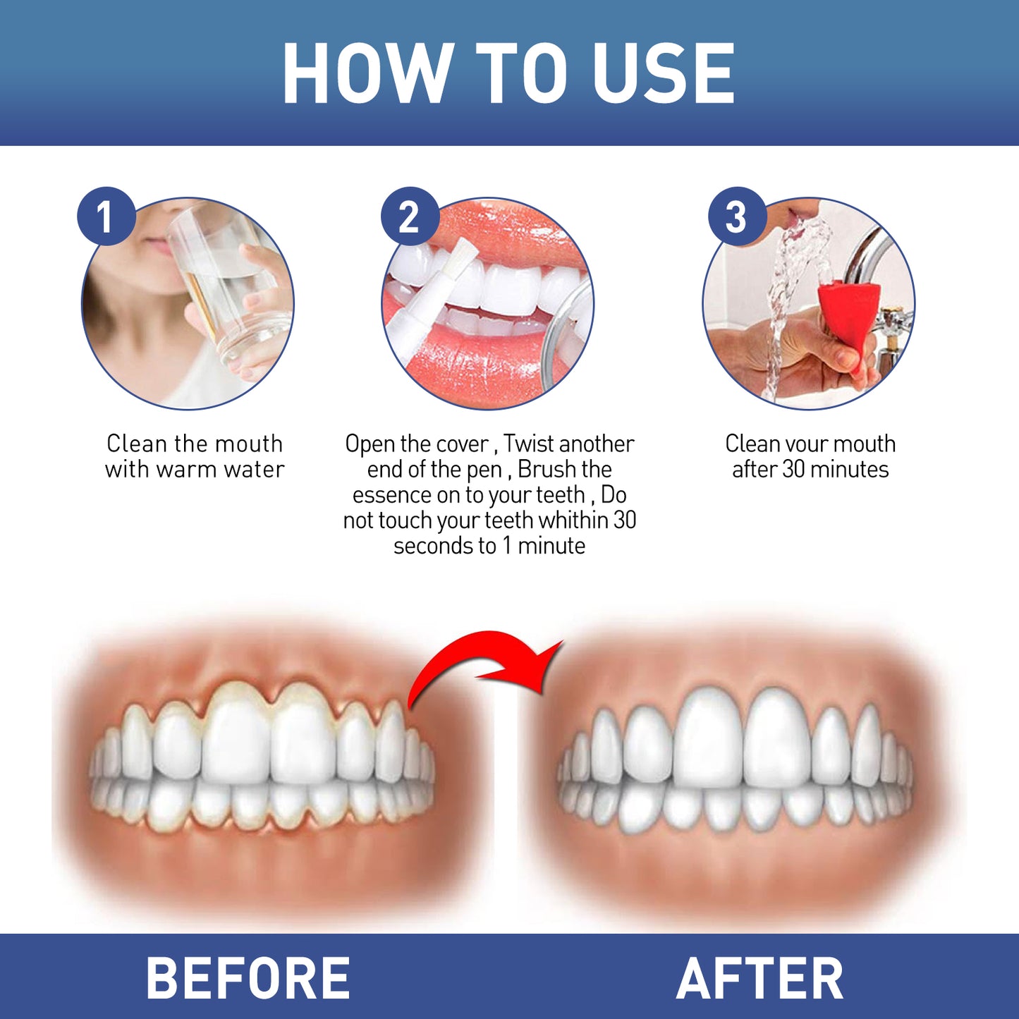 GDBadais Gum Instant Soothing Gel, Relieve Gums Swelling And Pain Clean Teeth Plaque Stains And Whiten Teeth Gel