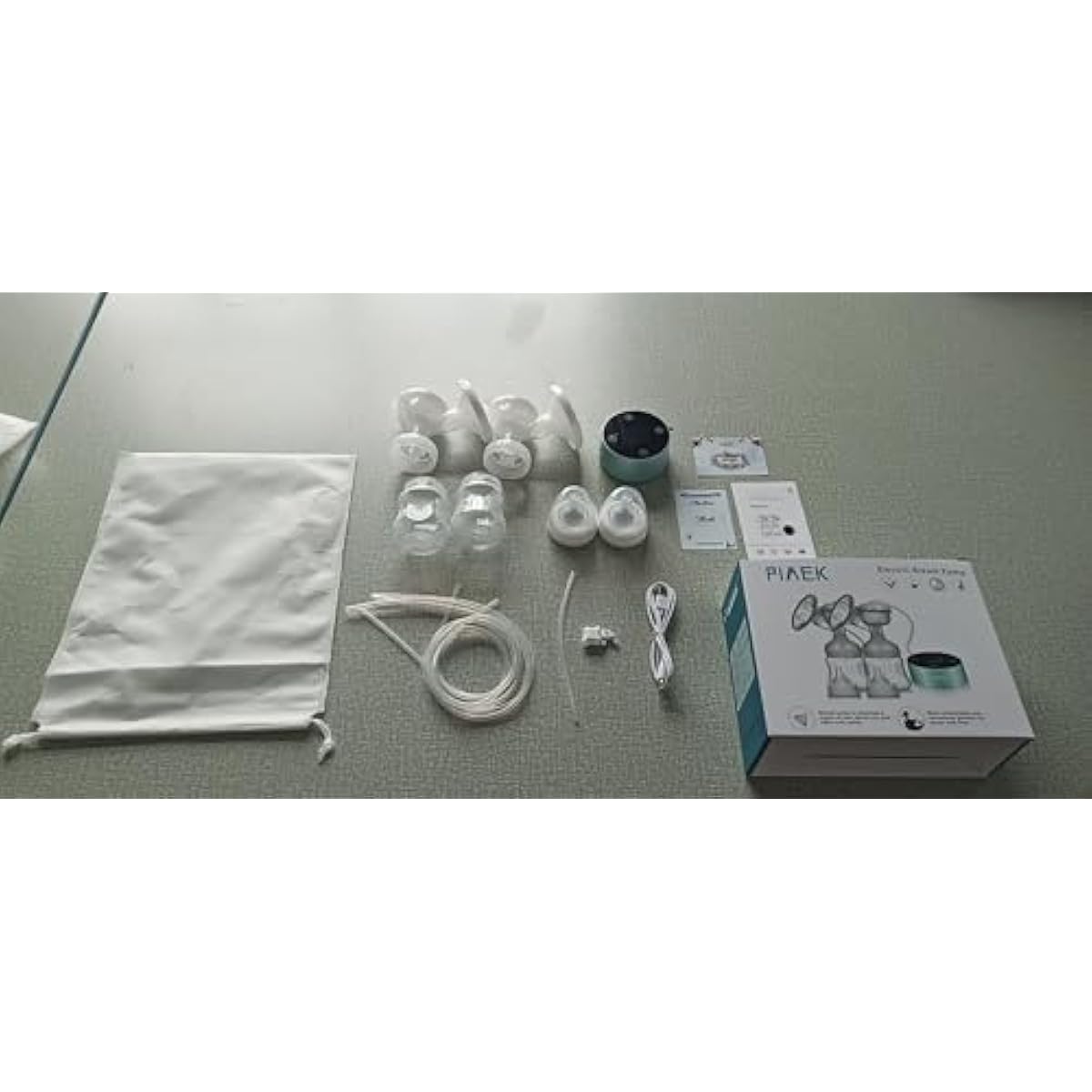 Hands-Free Electric Breast Pump with Strong Suction & Ultra Quiet Design, Double Rechargeable Breastfeeding Pump for Home & On-the-Go, 3 Modes & 9 Levels Massage, Anti-Backflow, LED Display, BPA-Free, Portable Nursing Pump with 24mm Flange