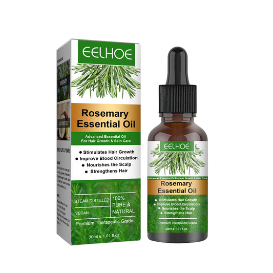 GDBadais Rosemary Hair Essential Oil Gentle Scalp Care Soft Shine Natural Fluffy Hair Essential Oil