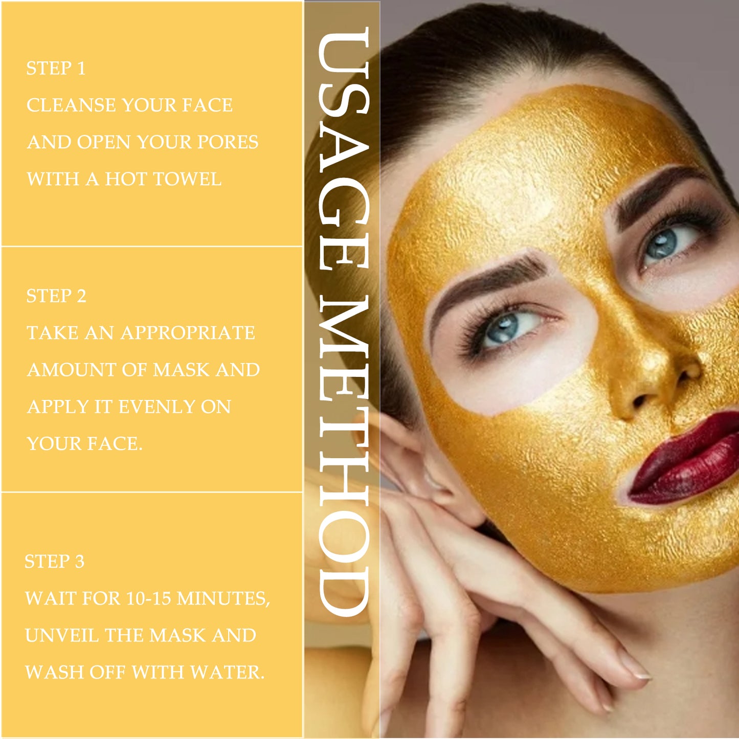 GDBadais 24k Gold Peel Mask Deeply Cleanses The Skin Of Blackheads, Pimples, Delicate Pores And Tighteners Skin Care
