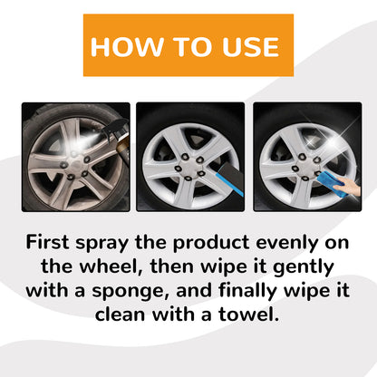 GDBadais Non-Acid Wheel Cleaner, Wheel Hub Renovation Cleaning And Polishing Maintenance Multi-Functional Cleaning Agent