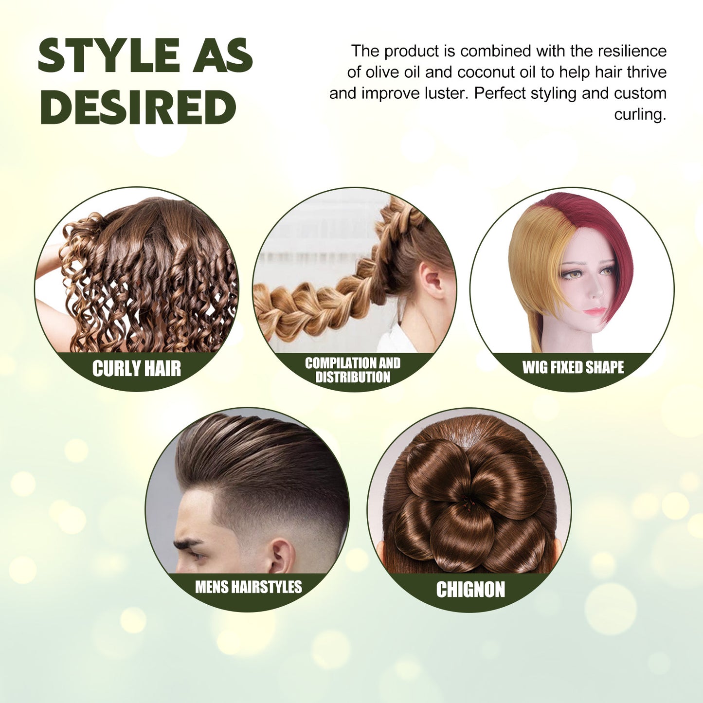 GDBadais Fluffy Curl Styling Mousse, Anti-Frizz Curl Moisturizing Treatment Foam Styling Mousse