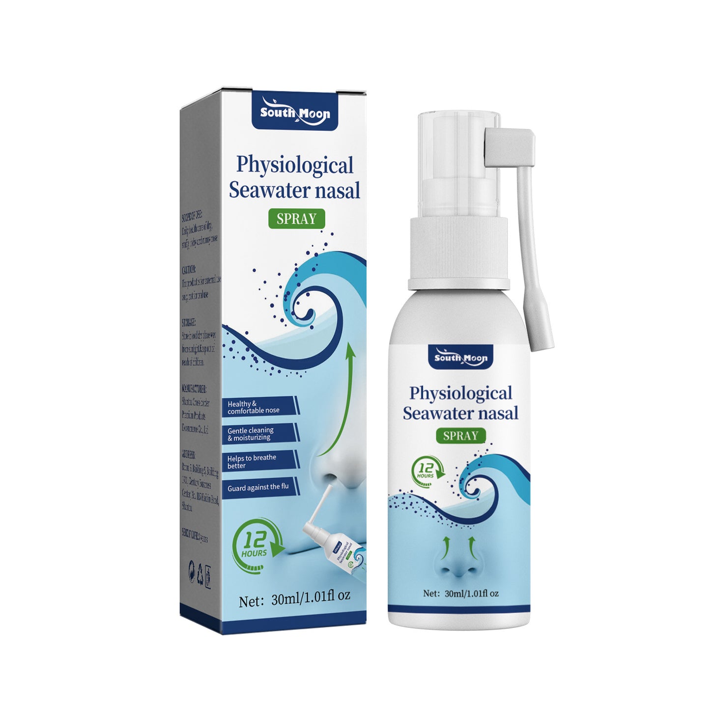 GDBadais Physiological Seawater Nasal Spray, Nasal Gentle Cleansing Nasal Nasal Itchy Spray