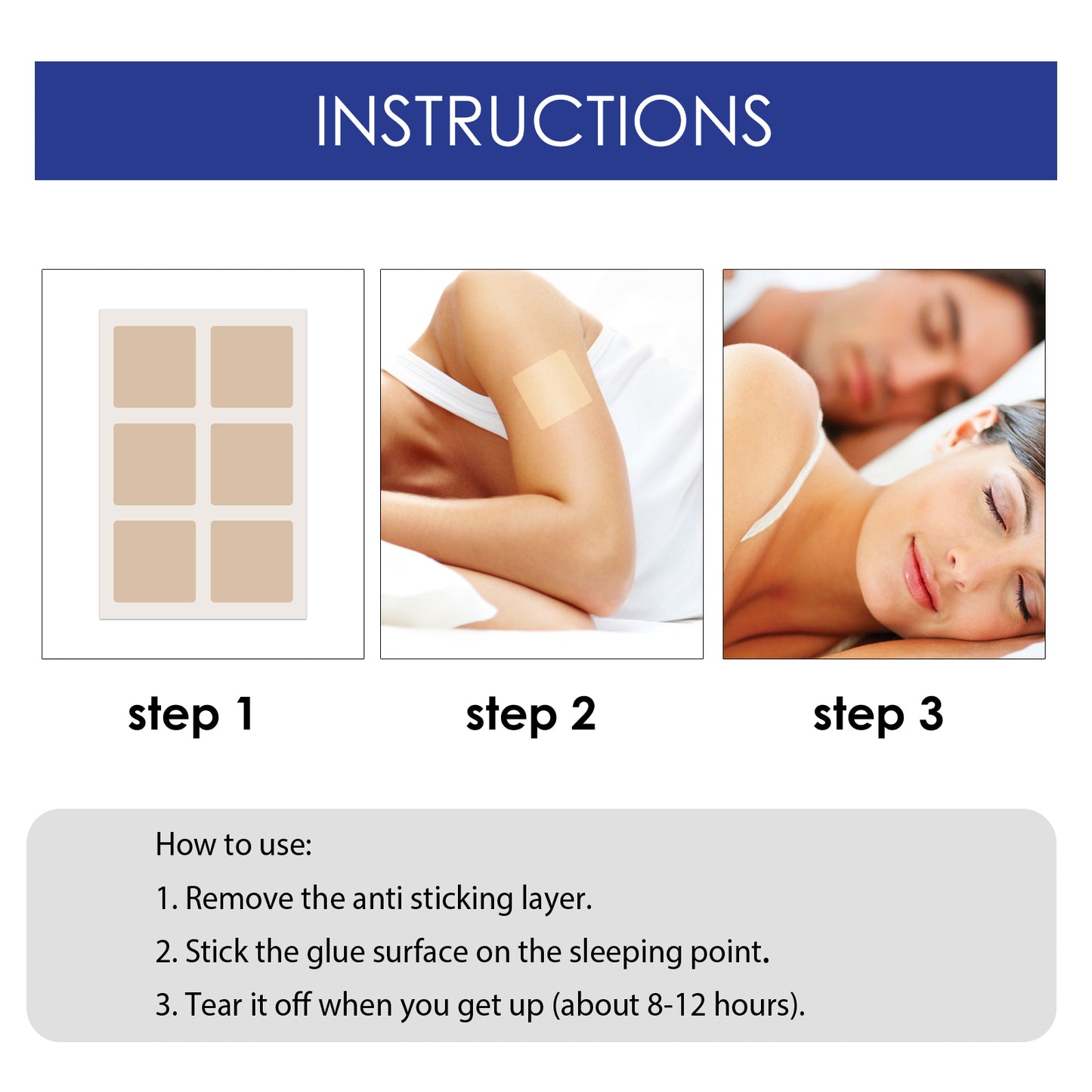 GDBadais Sleep Patch Soothes The Body Improves Sleep Comfort Pamper Sleeping Body Patch