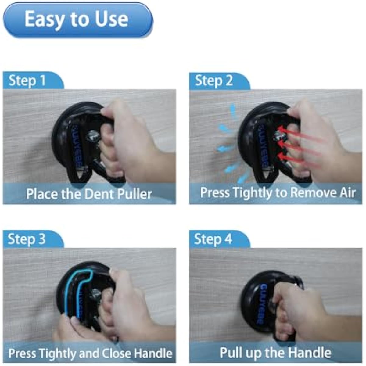 Heavy Duty Suction Cup, Vacuum Suction Cups for TV LED LCD Glass Mirror Screen Panel Granite Tiles and Compatible with Dent Puller to car Repairs Lifting Handle Removal Tool 2 Pack