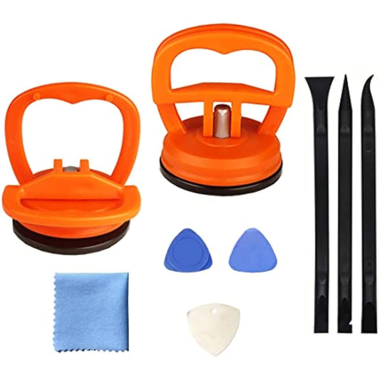 Screen repair tool 9-piece set, heavy-duty suction cup, pry tool, suitable for iPhone, iPad, iMac, MacBook, tablet, laptop, Samsung and other LCD screen opening tools