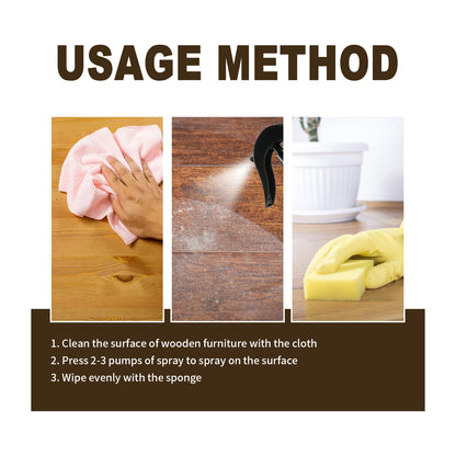 GDBadais Furniture Beeswax Spray, Furniture Floor Care Polishing Waterproof Anti-Cracking Scratches Refurbished Care Wax