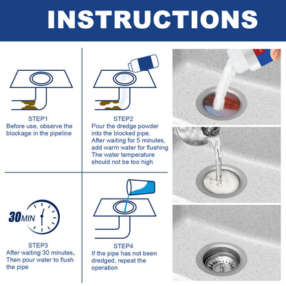 GDBadais Drain Gel Pipe Unclogger, Kitchen Bathroom Sewer Odor Cleaning Dissolves Dredging To Prevent Clogging