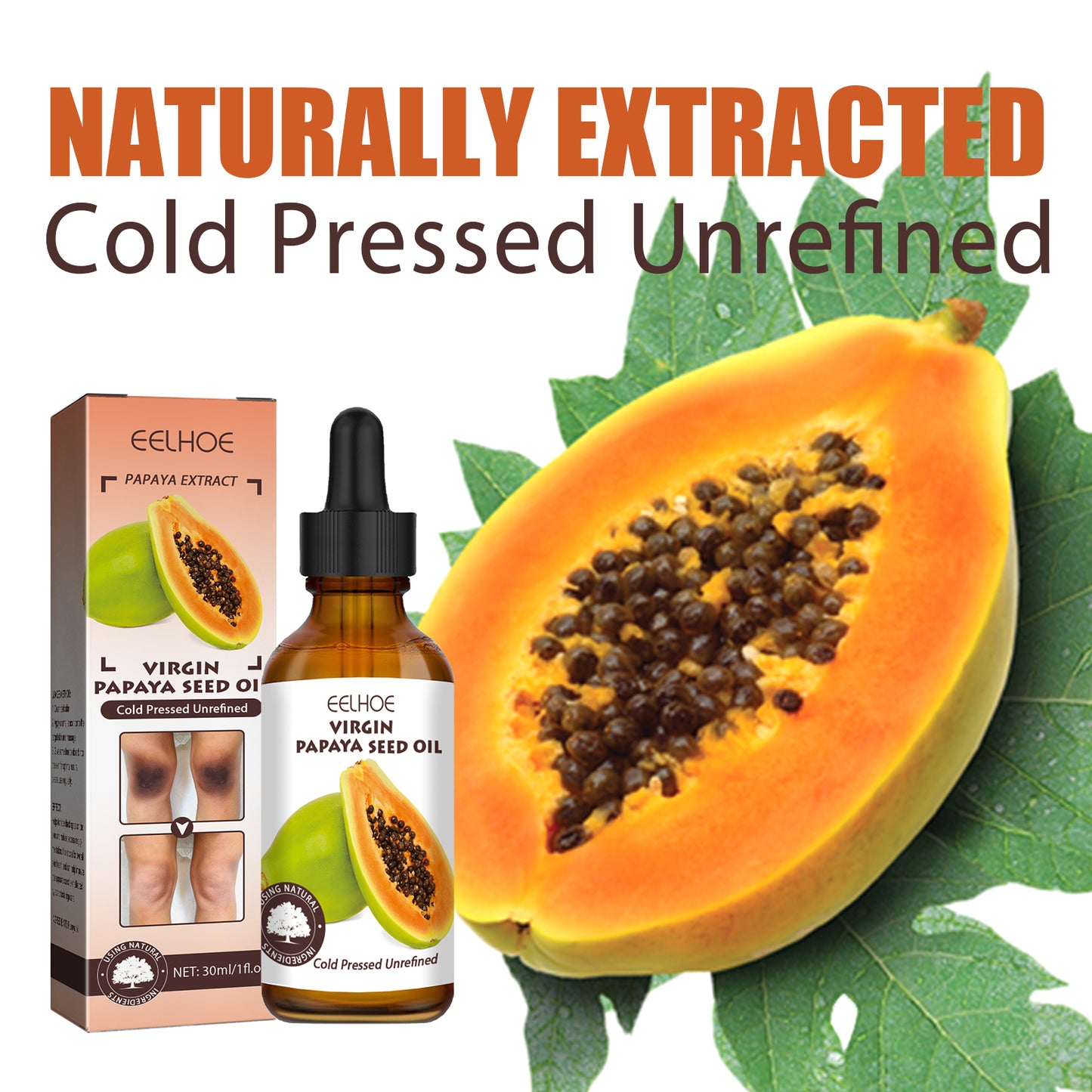 GDBadais Papaya Seed Skin Care Oil Lightening Dark Spots, Bending Joints, Elbows, Brightening Skin And Moisturizing Oil