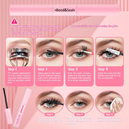 Amazing value eyelash set! A 6-box mixed gift set containing 2080 lashes, including two sets of tools: a volumizing set and a natural/mixed set for lower lashes. D-curl, suitable for all makeup looks and beginners.