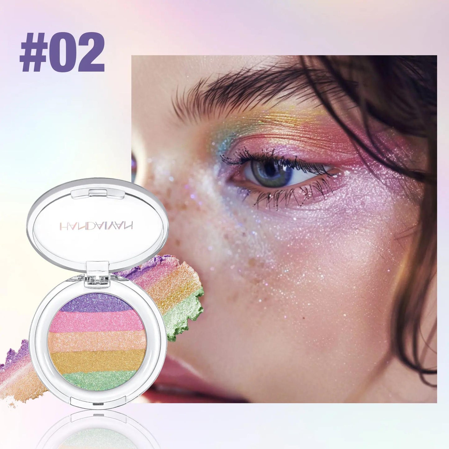 Pearlescent Shimmer Highlighting & Contouring Puff Powder - 2 Shades (White, Pink) - Premium Formula for Face, Body, Lips, Eyes - Lightweight & Non-Greasy - Easy Application - Multi-Use Glitter Powder for Special Occasions - Highlighter Stick