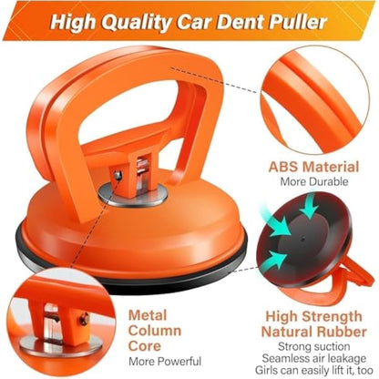 Dent Puller,Car Dent Puller 3 Pack Dent Remover Tool Dent Removal Kit for Car Suction Cup Dent Puller and Dent Repair Kit for Car Body,Screen,Tiles Lifting,Objects Moving(Orange+Yellow+Black)