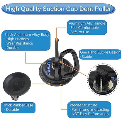 Heavy Duty Suction Cup, Vacuum Suction Cups for TV LED LCD Glass Mirror Screen Panel Granite Tiles and Compatible with Dent Puller to car Repairs Lifting Handle Removal Tool 2 Pack