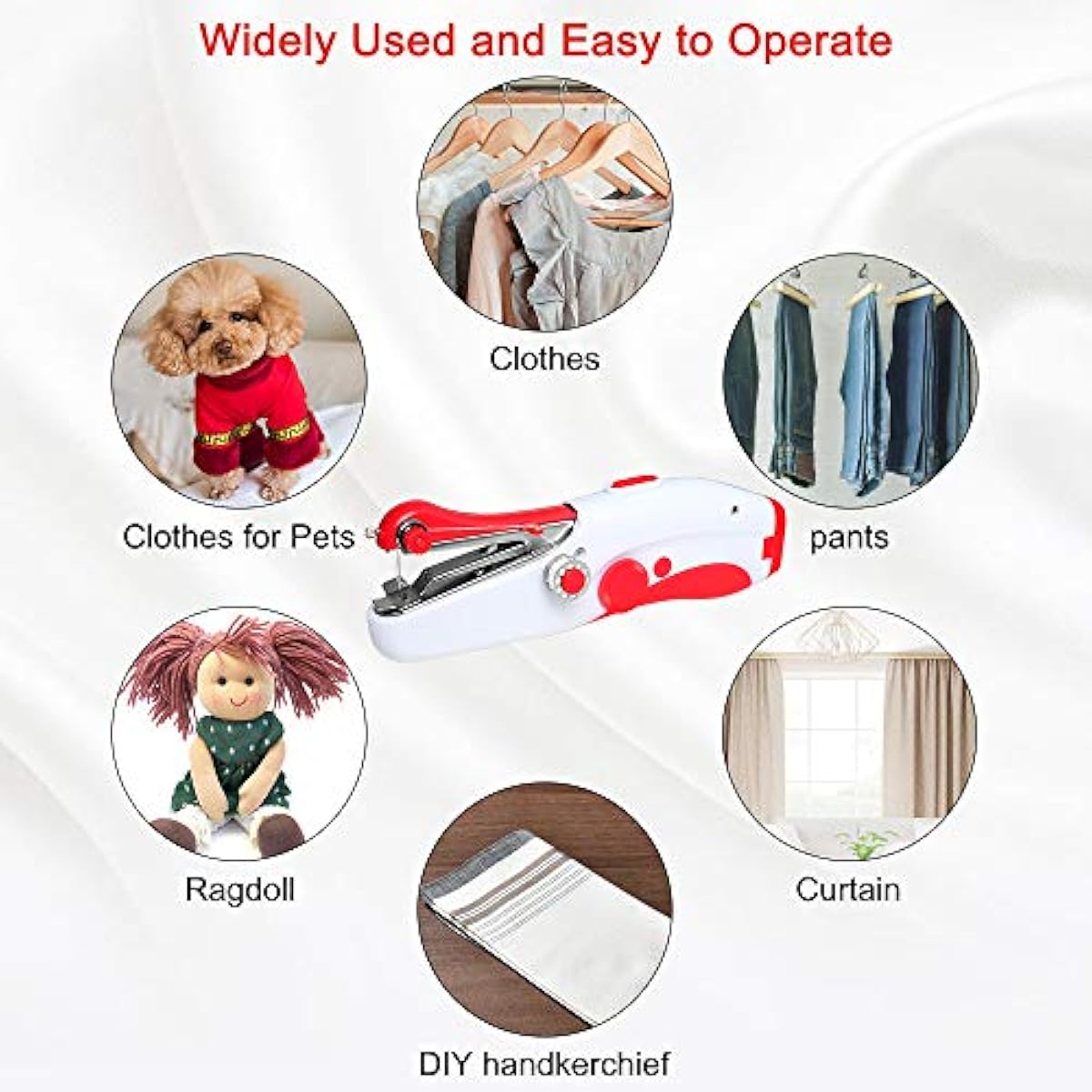 Handheld Sewing Machine, Quick Sew Mini Portable Electric Sewing Machine, Easy To Use For Adults Sewing Clothes, DIY, Family Travel
