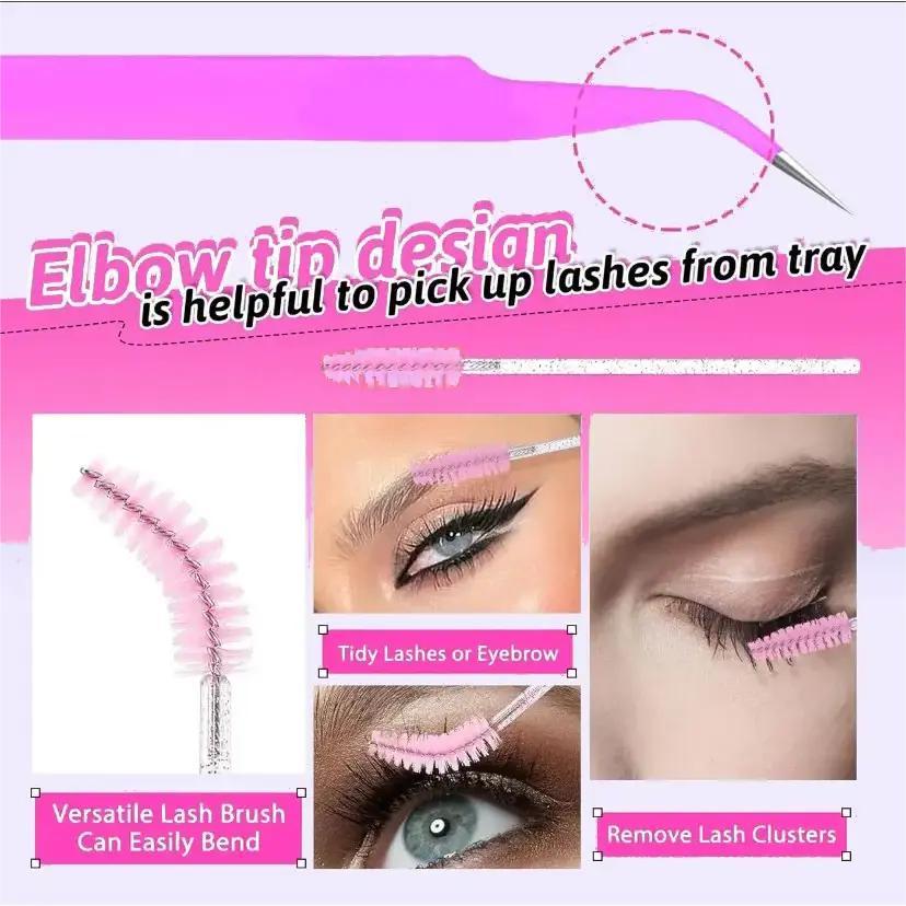 SOSIAY CICI Lightweight & Elongating Cluster False Eyelash Kit 40D Curl 320 Clusters 9-16mm Natural Voluminous DIY Lash Extensions with Soft Ultra-Thin Bands & Complete Tool Kit