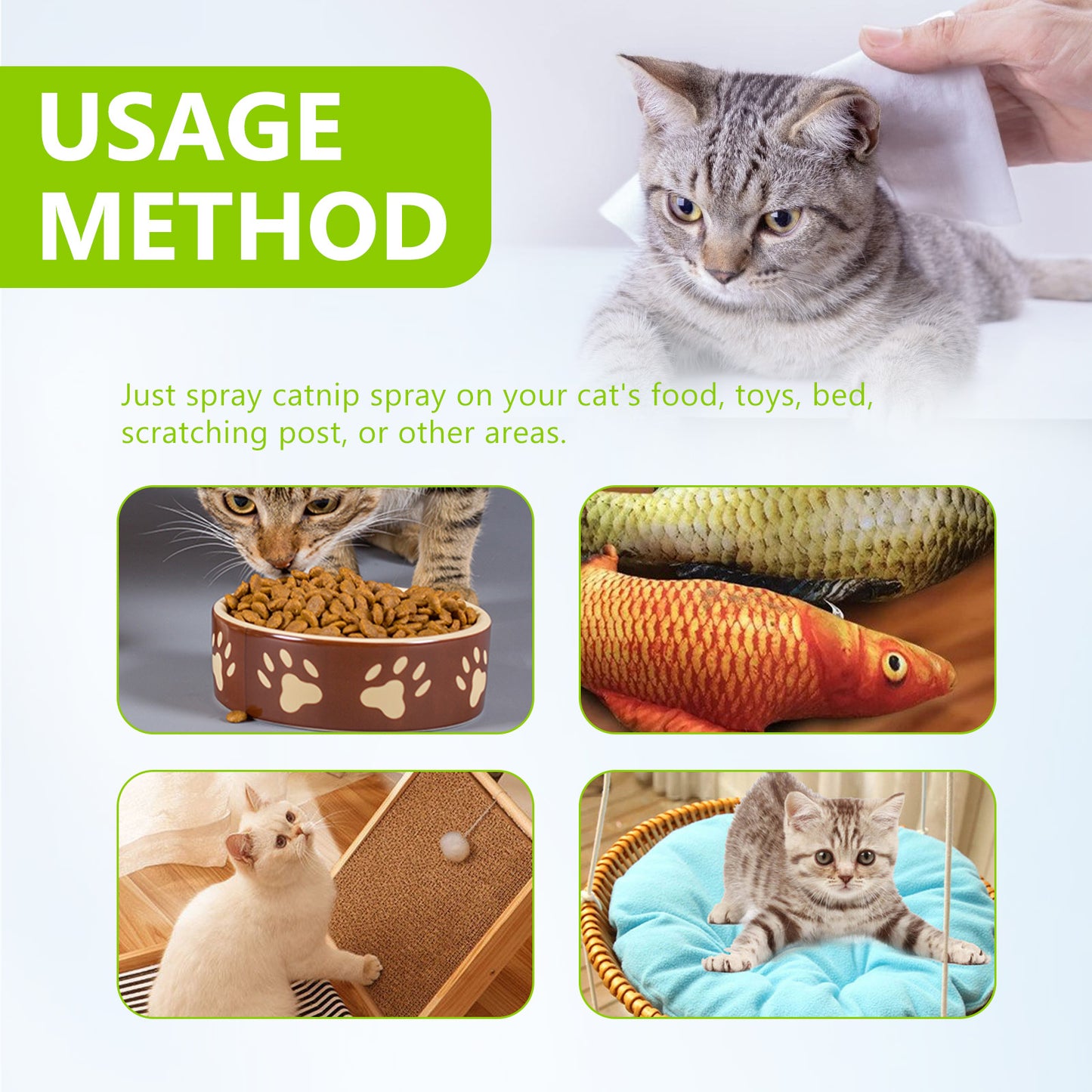 GDBadais Catnip Spray, Relieve Cat Anxiety And Enhance Pet Vitality Health Care Spray